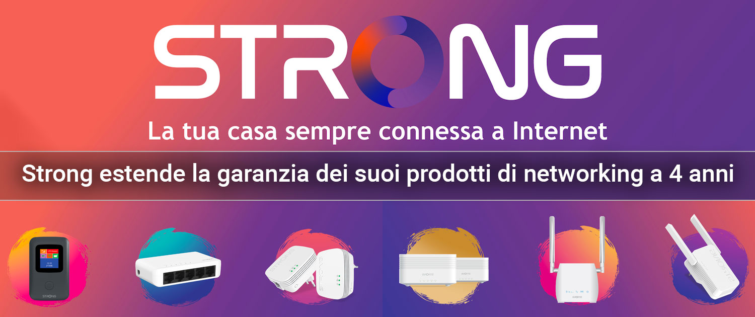 STRONG Estende la Garanzia a 4 Anni su tutta la gamma Networking