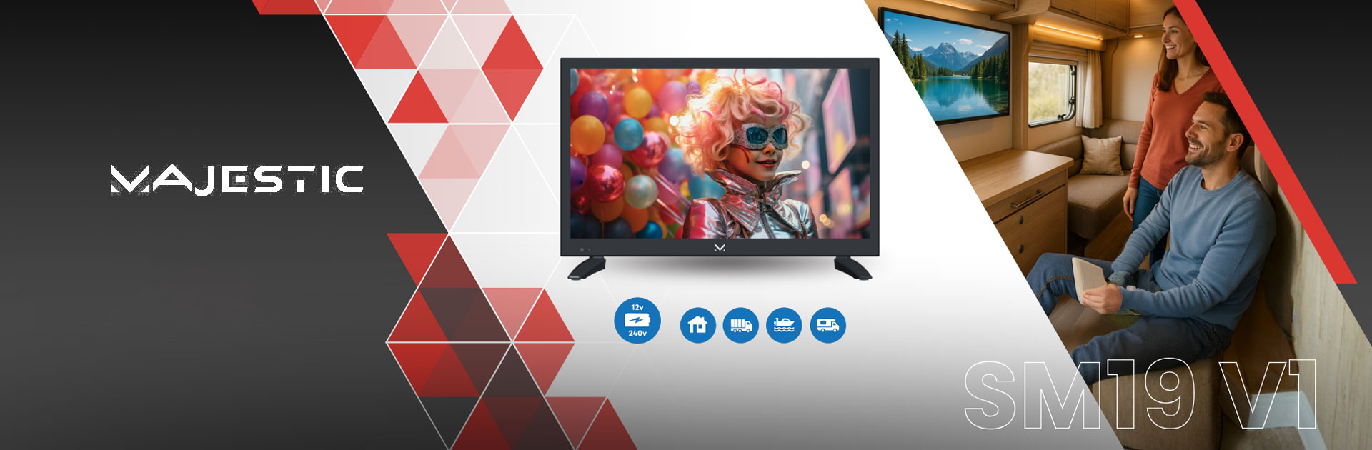 TV Smart LED Majestic SM19